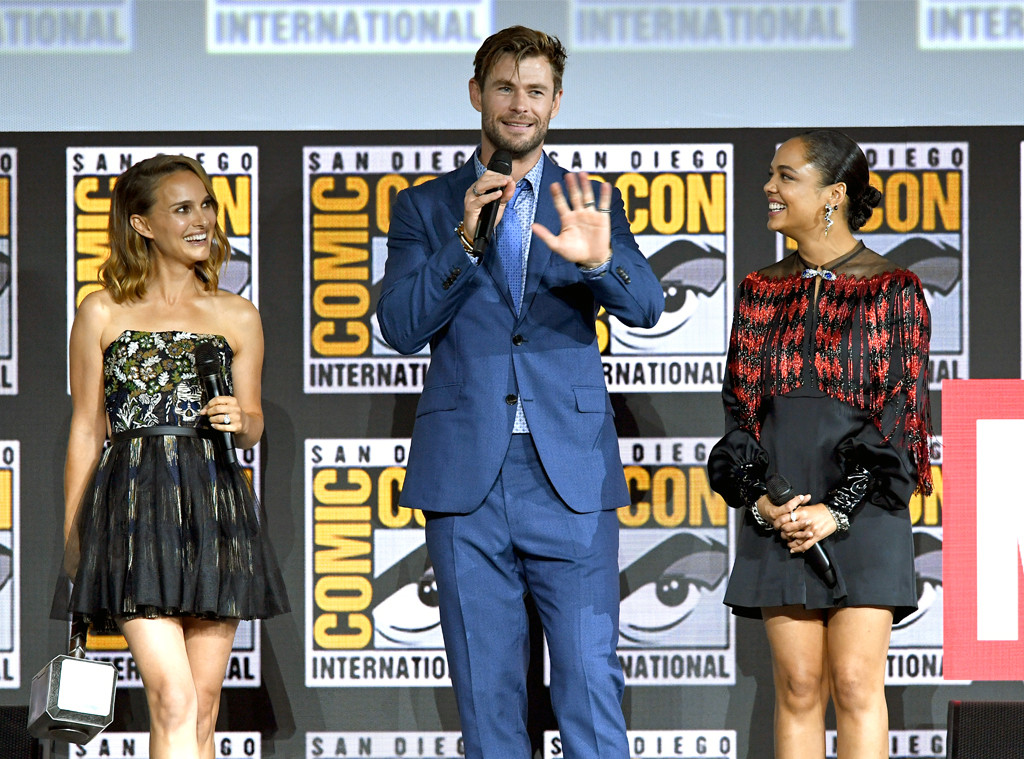 Natalie Portman, Chris Hemsworth, Tessa Thompson, Comic-Con 2019 Natalie Portman, Chris Hemsworth, Tessa Thompson, Comic-Con 2019